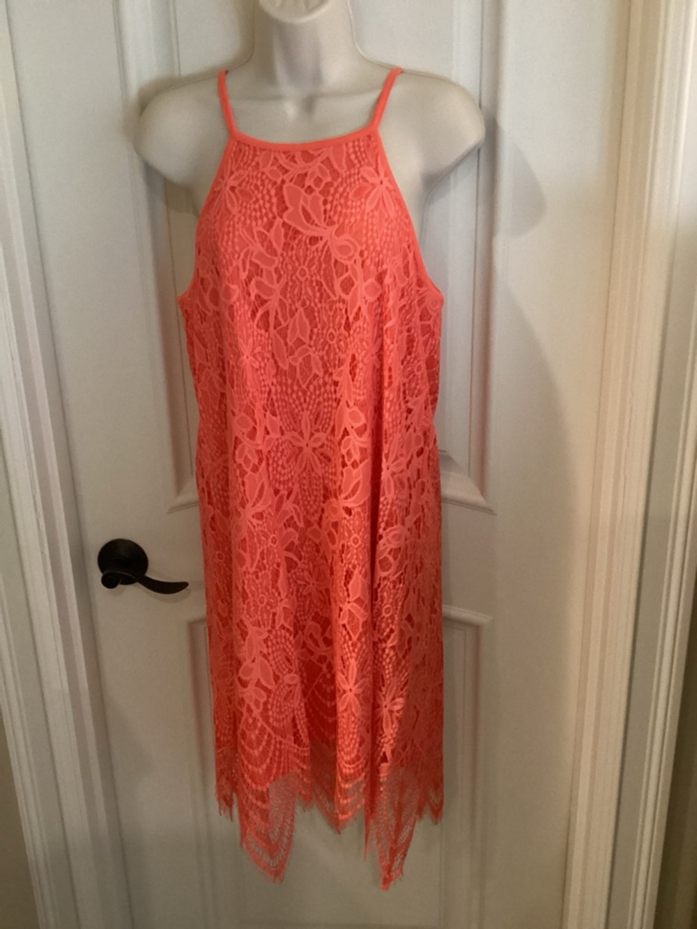 Blue Life Coral Crochet Halter Dress for Girls